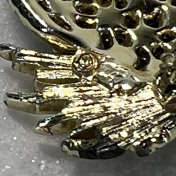 Vtg 1950s Coro Pegasus Brooch Pin Fish Aurora Borealis Rhinestones Koi Jewelry - Picture 6 of 8